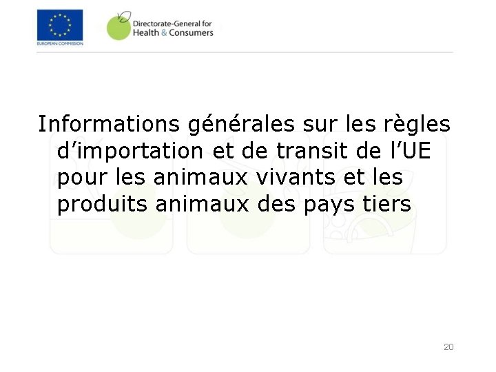 Informations générales sur les règles d’importation et de transit de l’UE pour les animaux