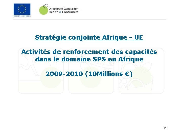 Stratégie conjointe Afrique - UE Activités de renforcement des capacités dans le domaine SPS