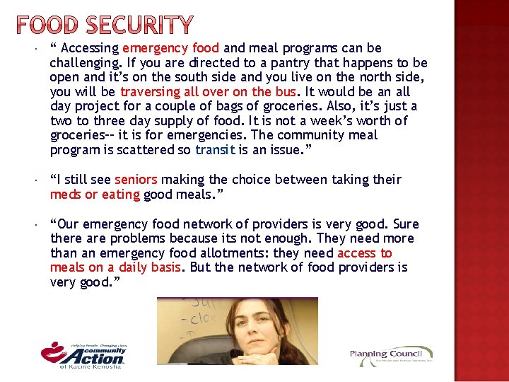 “ Accessing emergency food and meal programs can be challenging. If you are “ Accessing emergency food and meal programs can be challenging. If you are