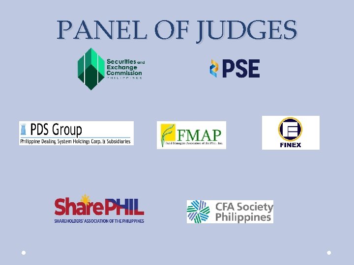 PANEL OF JUDGES 