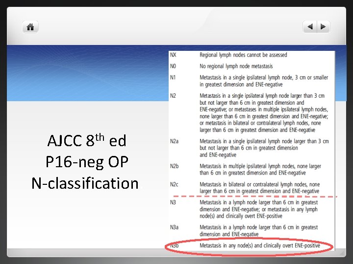 AJCC 8 th ed P 16 -neg OP N-classification. AJCC 8 th ed P 16 -neg OP N-classification.