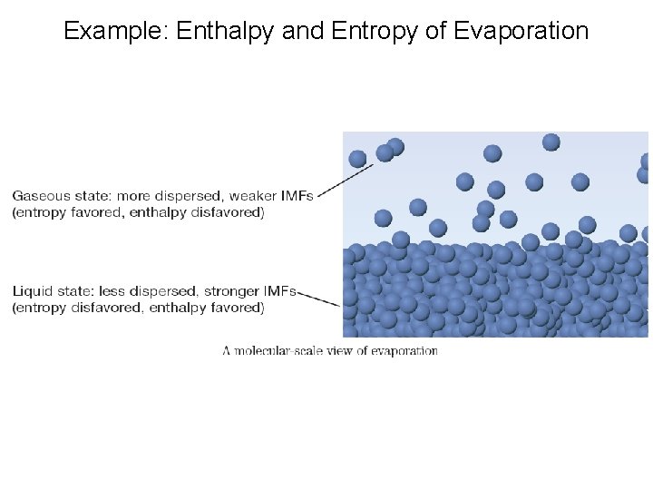 Example: Enthalpy and Entropy of Evaporation 