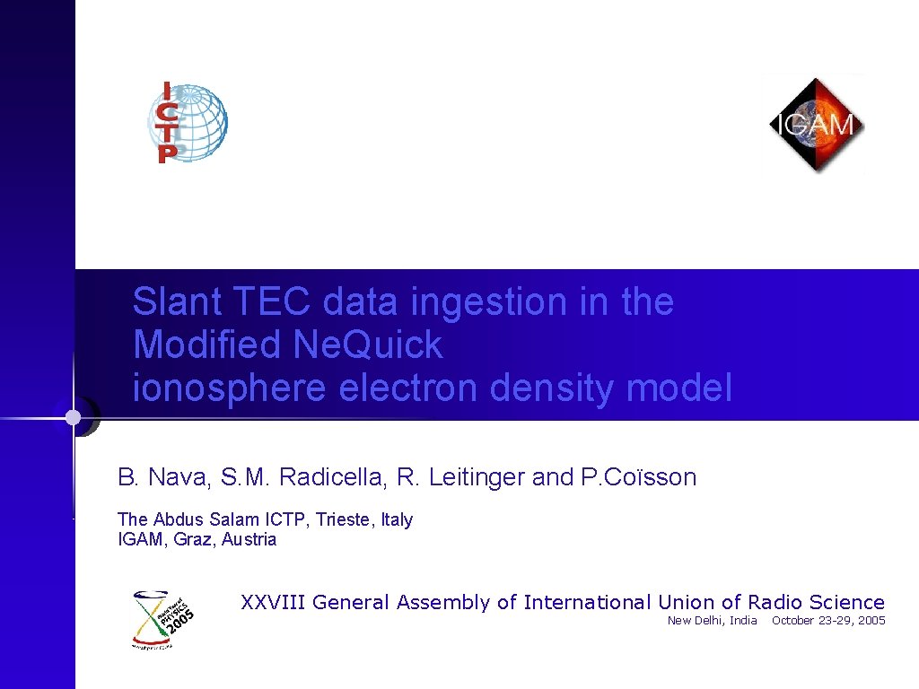Slant TEC data ingestion in the Modified Ne. Quick ionosphere electron density model B.