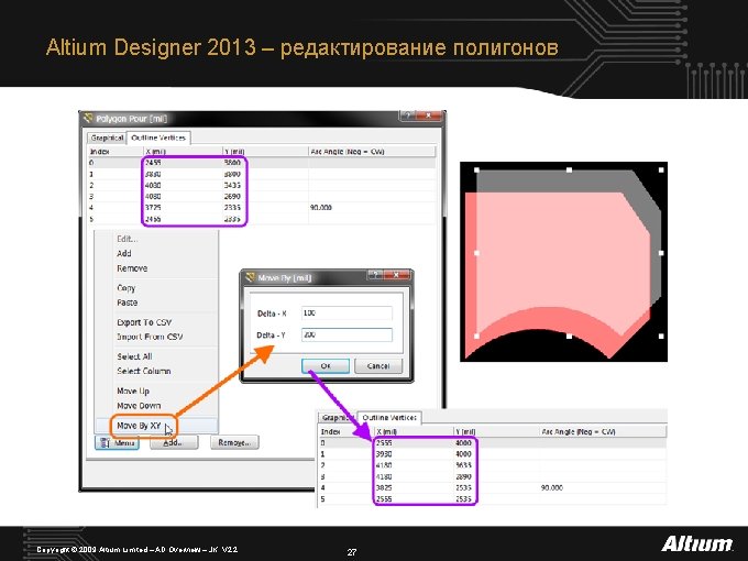 Altium Designer 2013 – редактирование полигонов Copyright © 2009 Altium Limited – AD Overview