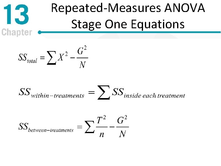 Repeated-Measures ANOVA Stage One Equations 