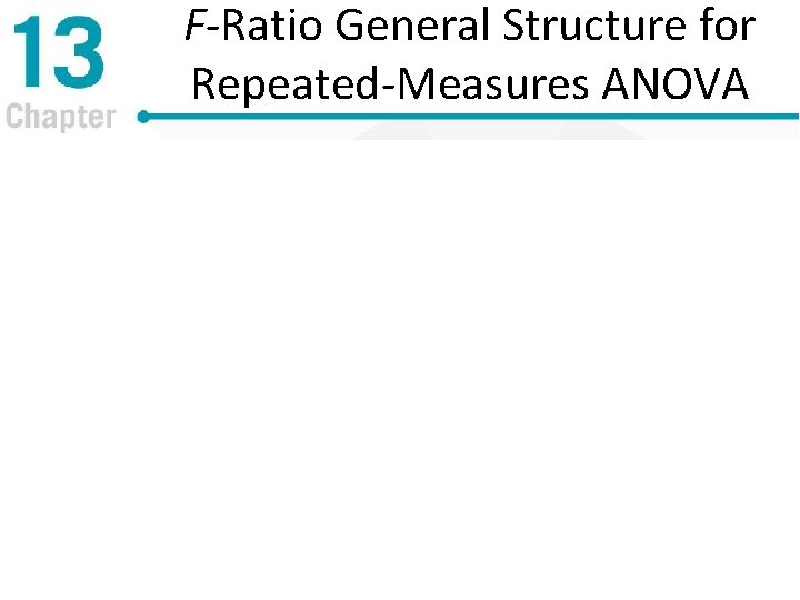 F-Ratio General Structure for Repeated-Measures ANOVA 