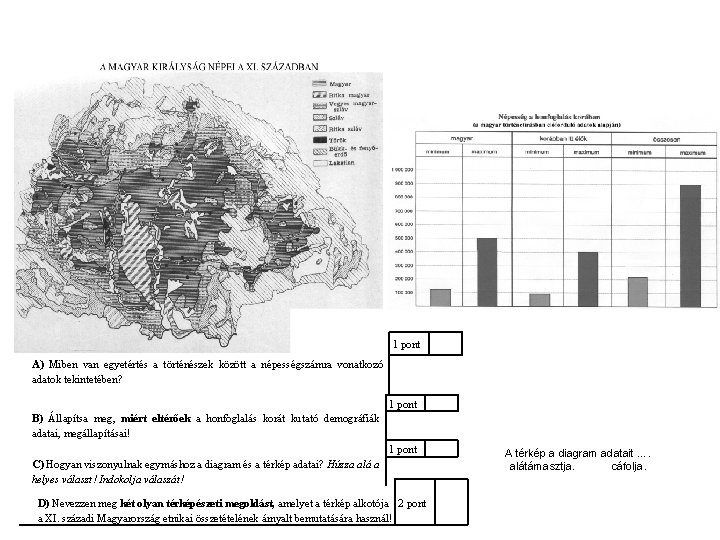 1 pont A) Miben van egyetértés a történészek között a népességszámra vonatkozó adatok tekintetében?