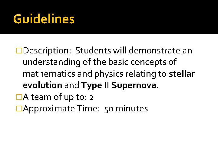 Guidelines �Description: Students will demonstrate an understanding of the basic concepts of mathematics and