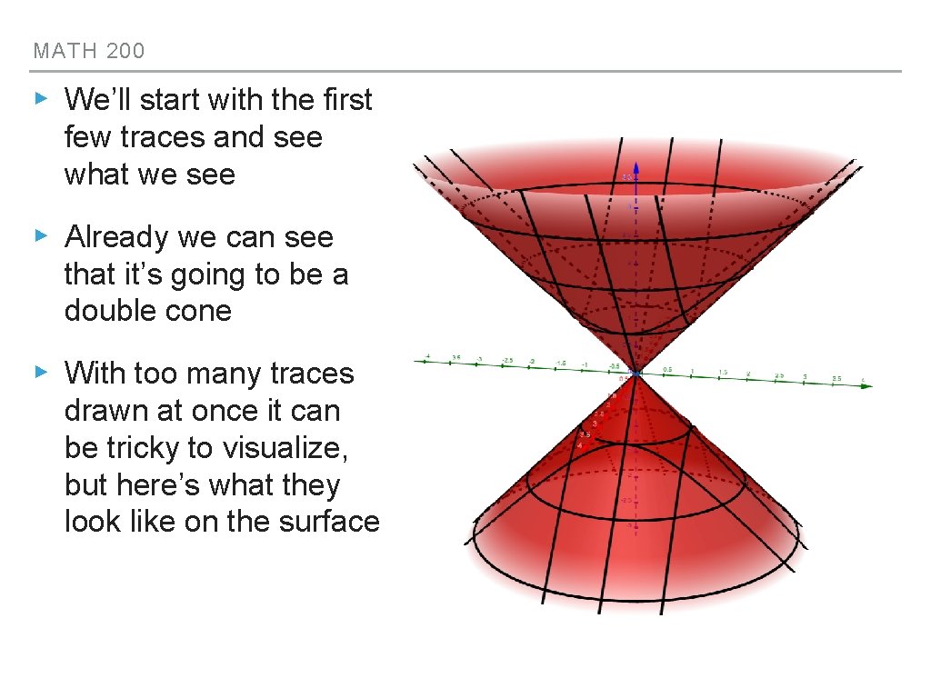 MATH 200 ▸ We’ll start with the first few traces and see what we