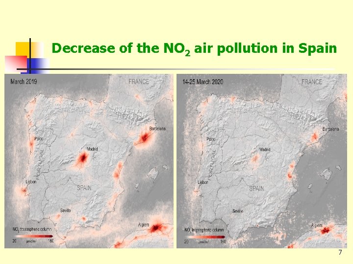 Decrease of the NO 2 air pollution in Spain 7 