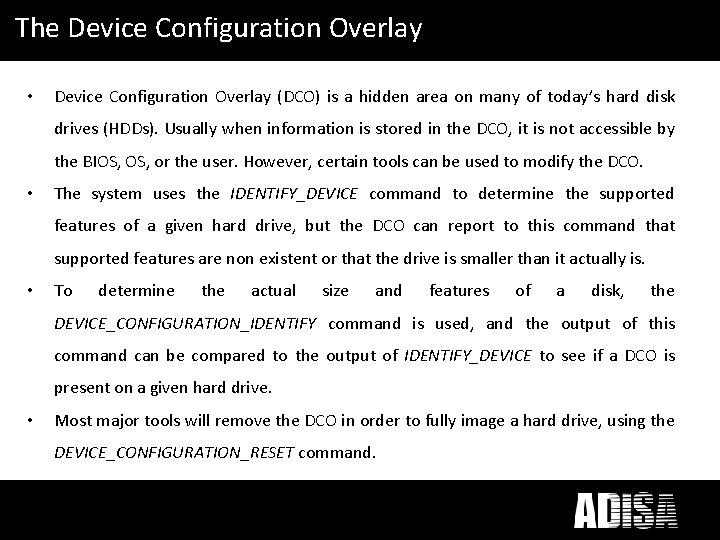 What does ICT Disposal. Overlay mean to you? The Device Configuration • Device Configuration What does ICT Disposal. Overlay mean to you? The Device Configuration • Device Configuration