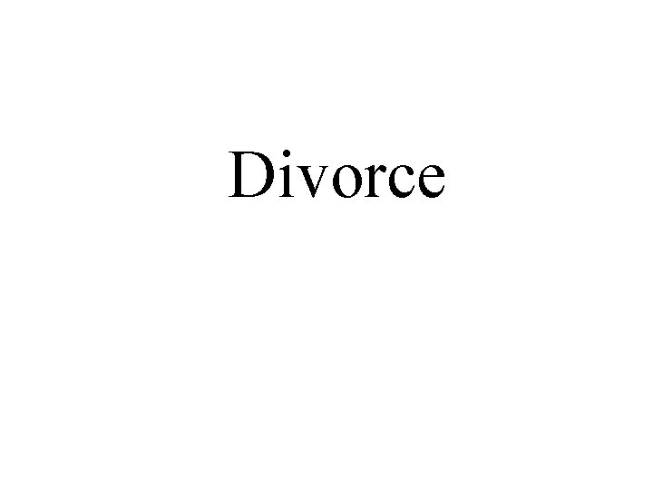 Divorce 