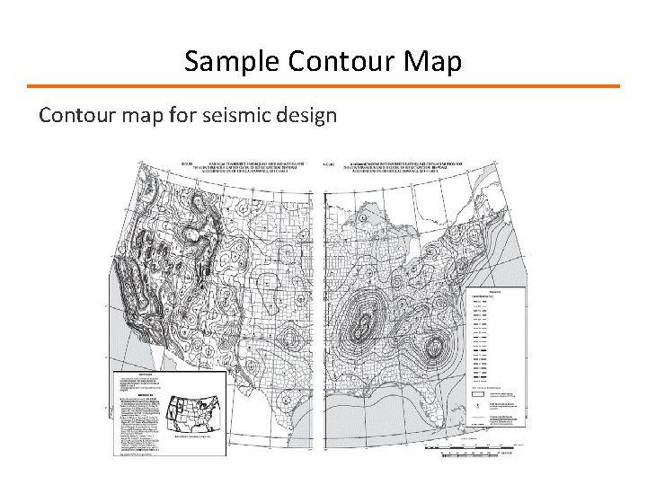 Sample Contour Map Contour map for seismic design 