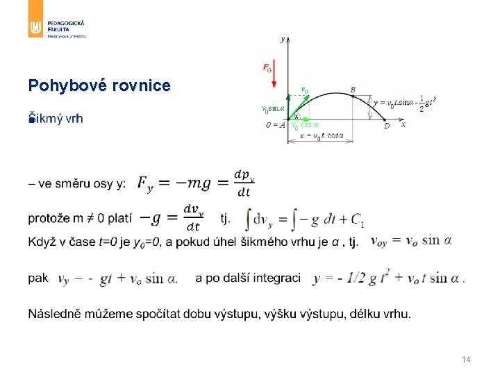 Pohybové rovnice § 14 