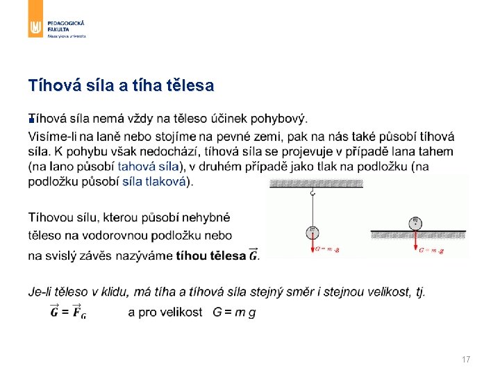 Tíhová síla a tíha tělesa § 17 