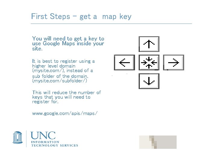 First Steps – get a map key You will need to get a key