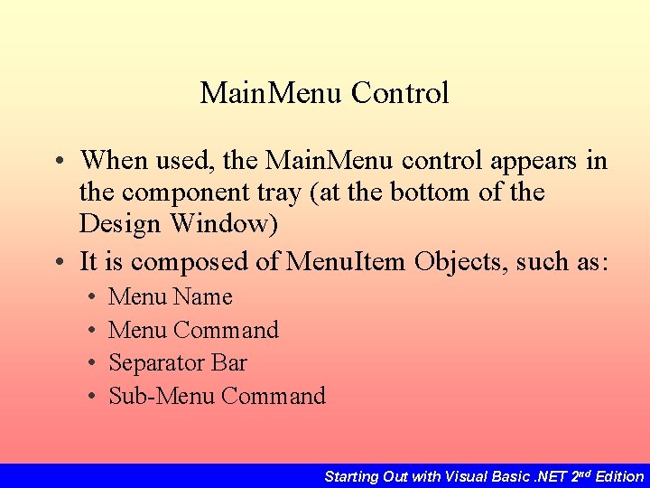 Chapter 7 Multiple Forms Standard Modules And Menus