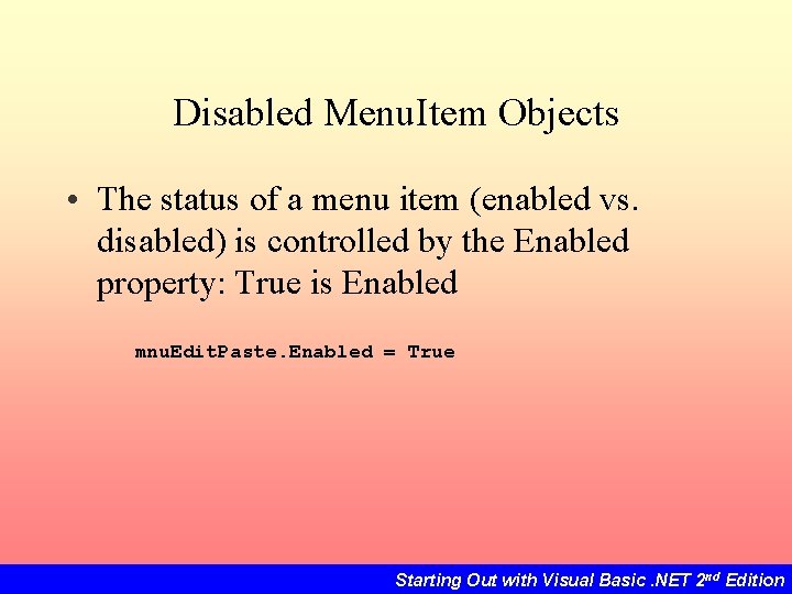 Chapter 7 Multiple Forms Standard Modules And Menus