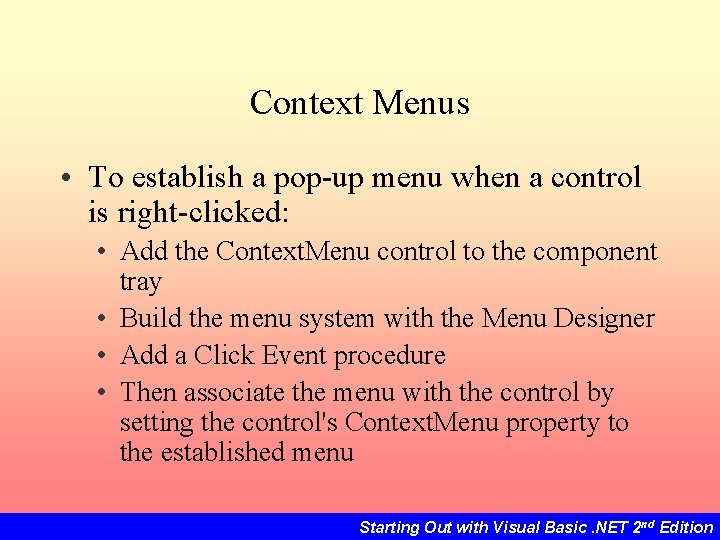Chapter 7 Multiple Forms Standard Modules And Menus