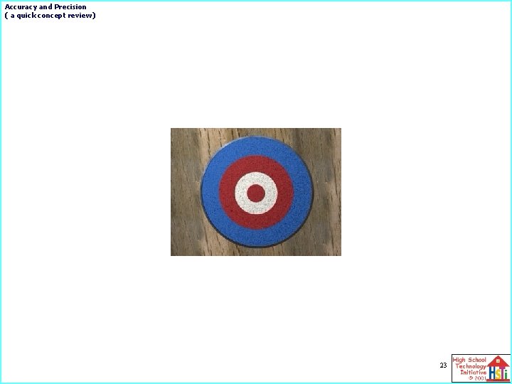 Accuracy and Precision ( a quick concept review) 23 