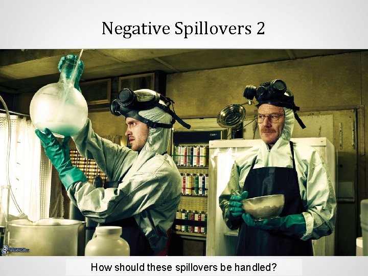 Negative Spillovers 2 How should these spillovers be handled? 