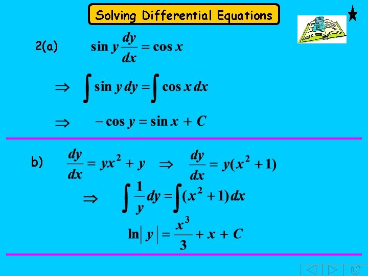 Solving Differential Equations 2(a) b) 
