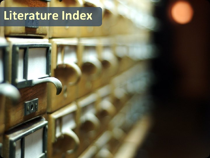 Literature Index 