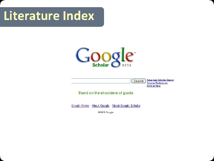 Literature Index 