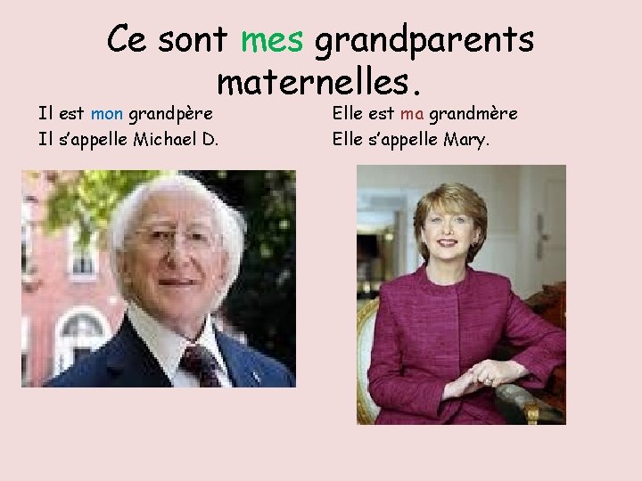 Ce sont mes grandparents maternelles. Il est mon grandpère Il s’appelle Michael D. Elle