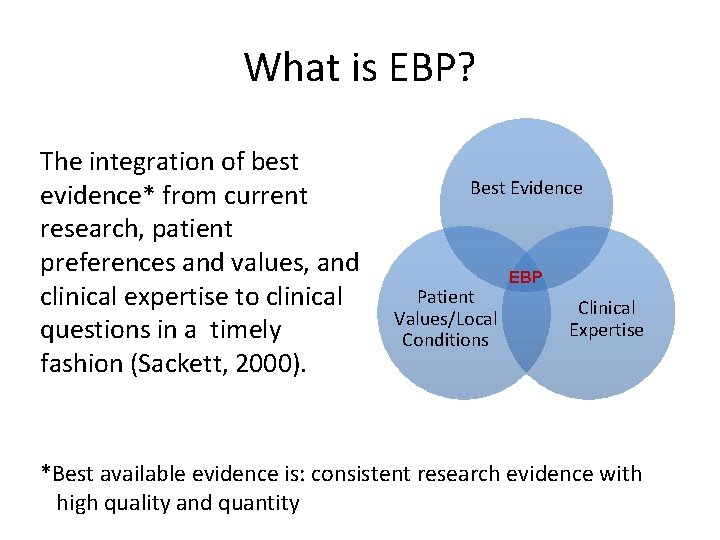 Evidencebased Practice for HINARI Users Advanced Course Module