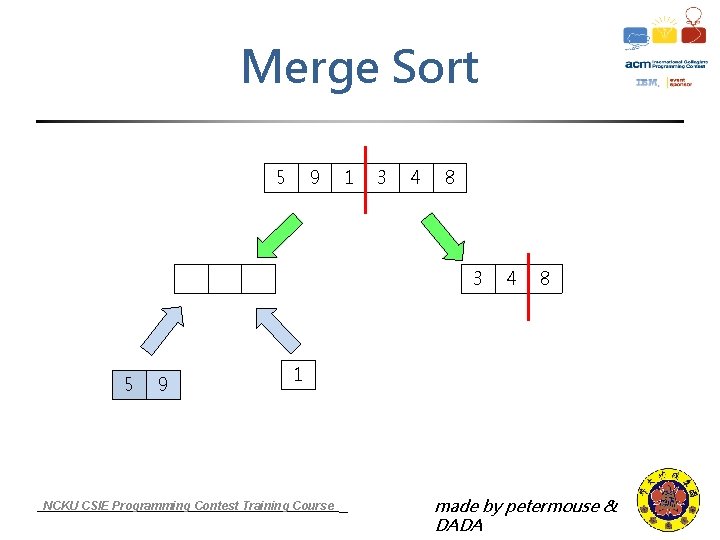 Merge Sort 5 9 1 3 4 8 3 5 9 4 8 1