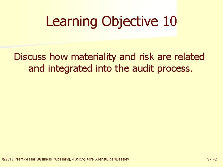 Learning Objective 10 Discuss how materiality and risk are related and integrated into the