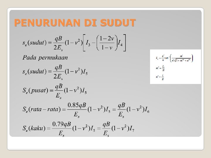 PENURUNAN DI SUDUT 