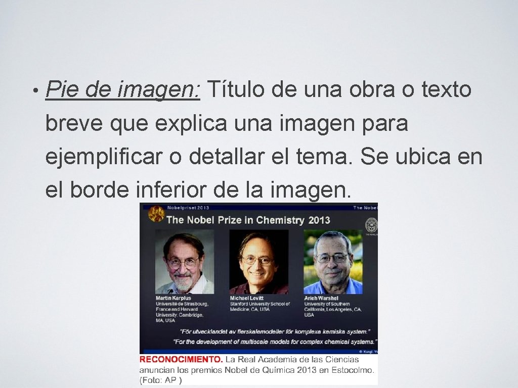  • Pie de imagen: Título de una obra o texto breve que explica