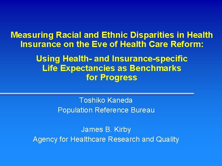 Measuring Racial and Ethnic Disparities in Health Insurance on the Eve of Health Care