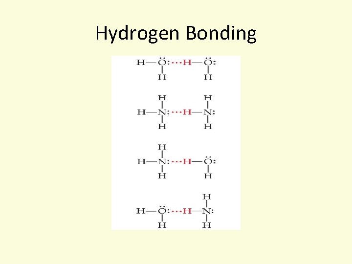 Hydrogen Bonding 