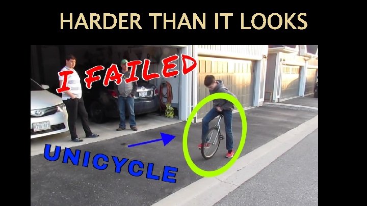 HARDER THAN IT LOOKS 