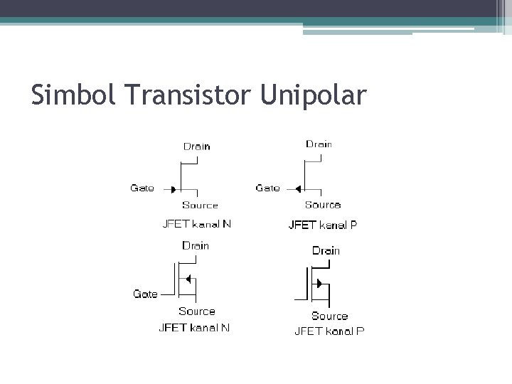 Simbol Transistor Unipolar 