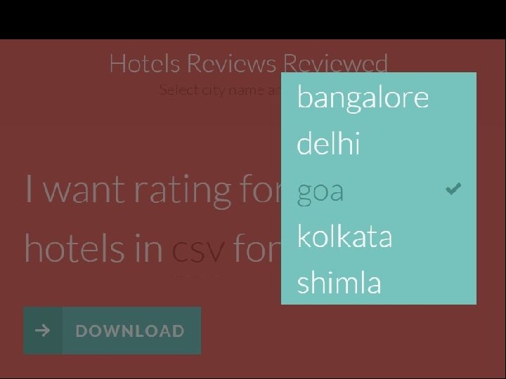 WEB-BASED MINIMAL INTERFACE HOTELS REVIEWED | GROUP 9 12/06/2021 36 