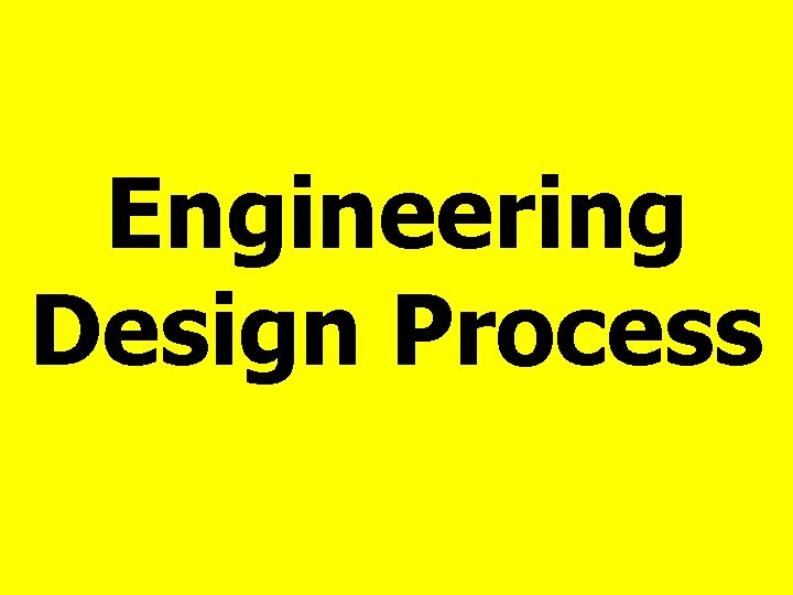 Engineering Design Process 