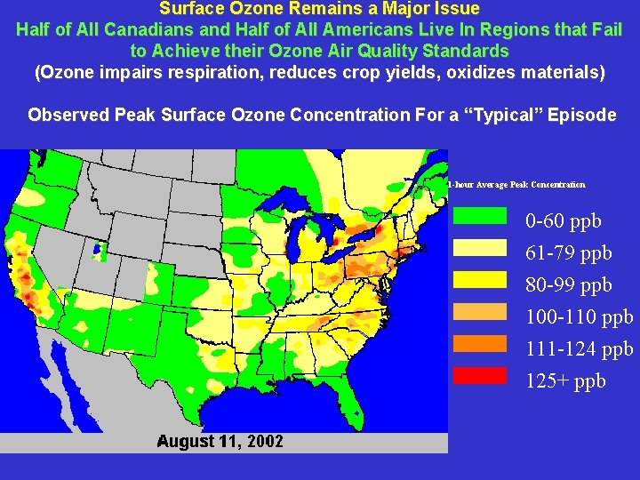 Surface Ozone Remains a Major Issue Half of All Canadians and Half of All