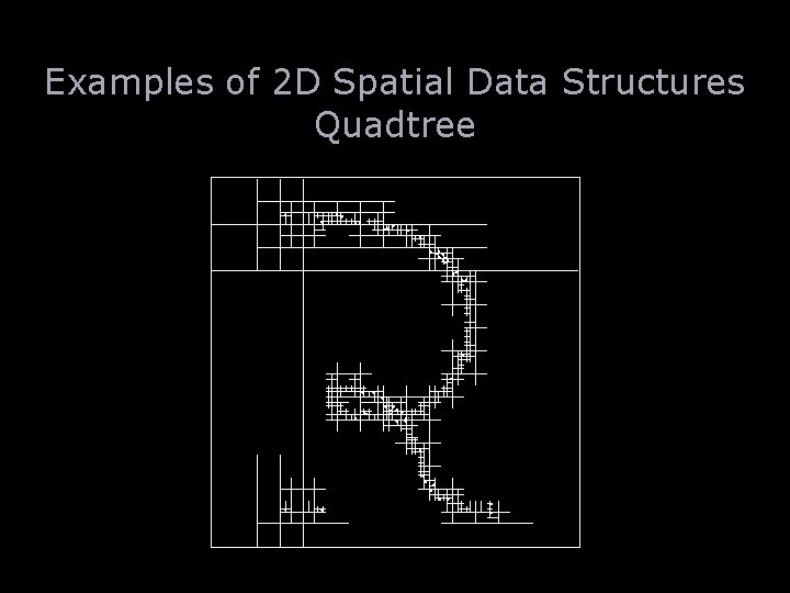 Examples of 2 D Spatial Data Structures Quadtree 