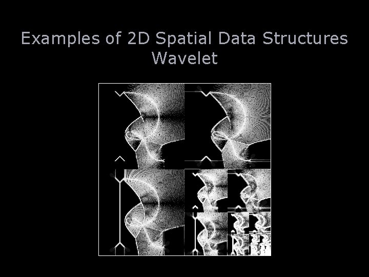 Examples of 2 D Spatial Data Structures Wavelet 