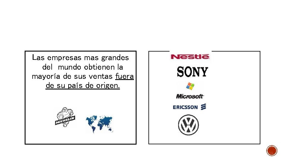 Las empresas mas grandes del mundo obtienen la mayoría de sus ventas fuera de