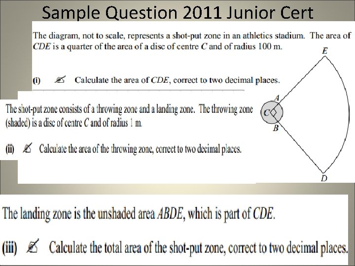 Sample Question 2011 Junior Cert Sample Question 2011 Junior Cert