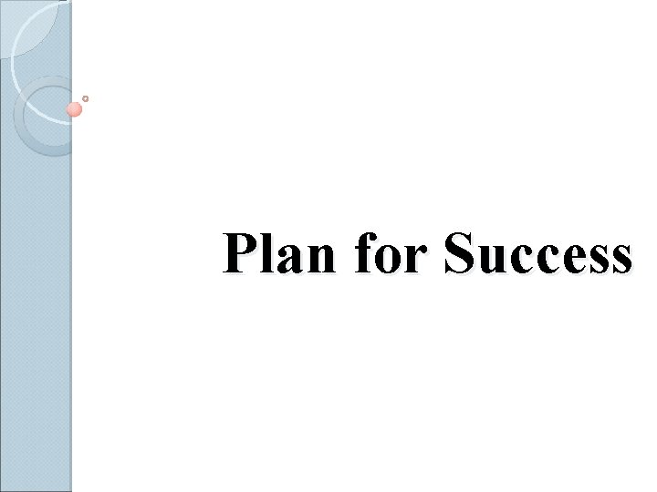 Plan for Success 