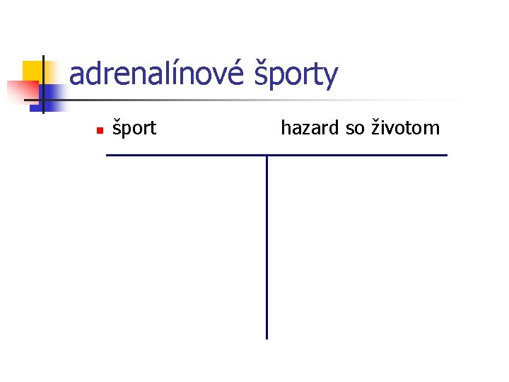 adrenalínové športy n šport hazard so životom 