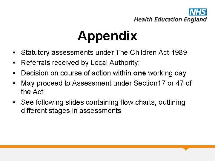 Appendix • • Statutory assessments under The Children Act 1989 Referrals received by Local