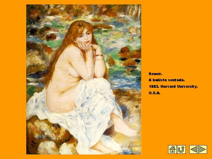 Renoir. A bañista sentada. 1883. Harvard University. U. S. A. 