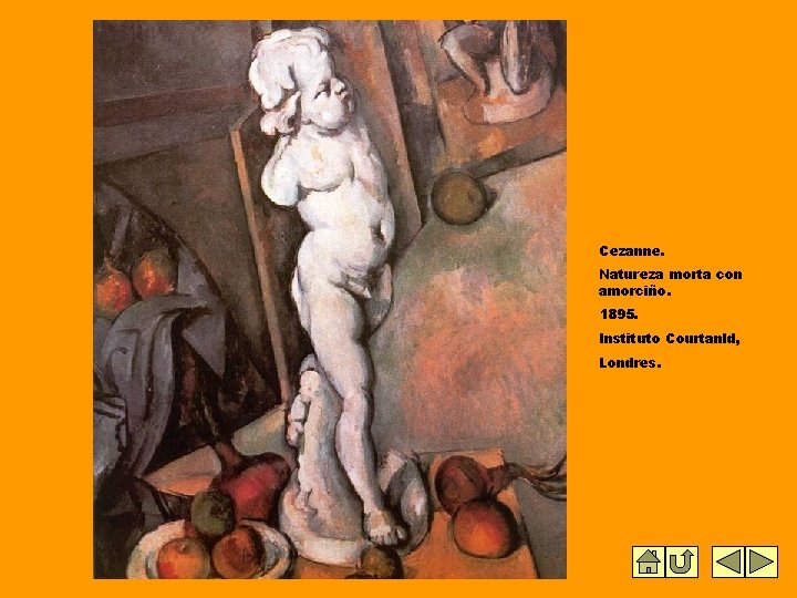 Cezanne. Natureza morta con amorciño. 1895. Instituto Courtanld, Londres. 